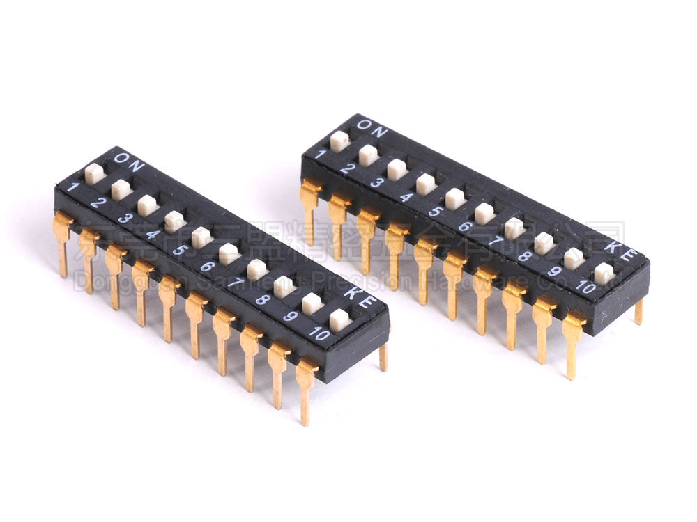 2.54 DIP switch 10-bit high push-in