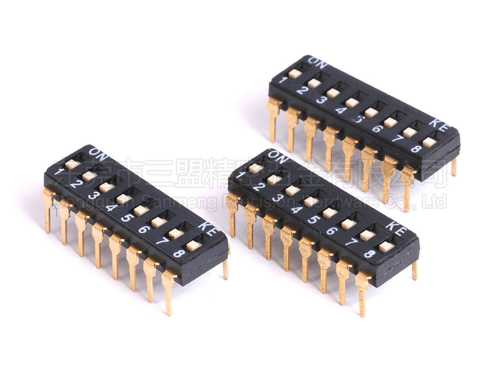 2.54 DIP switch 8-bit push-pull