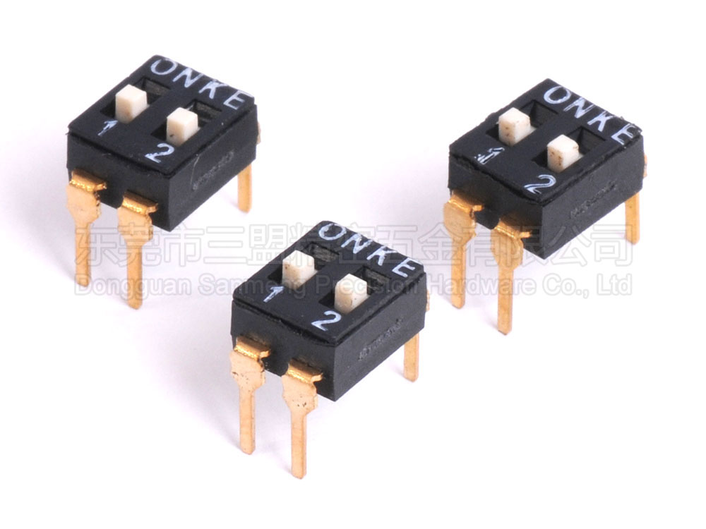 2.54 DIP switch 2-bit high push-in