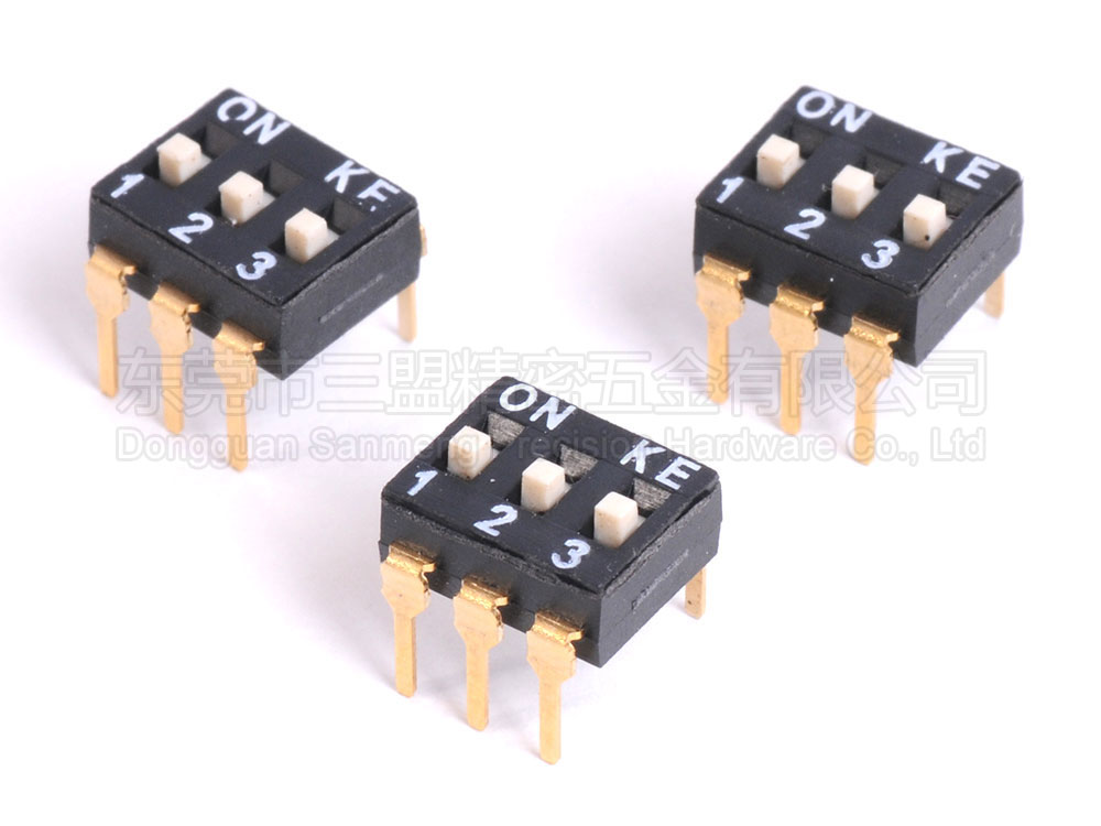 2.54 DIP switch 3-bit high push-in